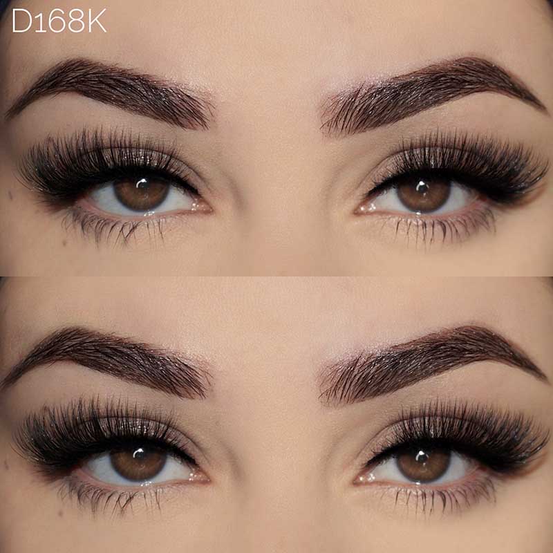 Halvvipper med naturligt udseende Wispy 3D Cat Eye Lashes