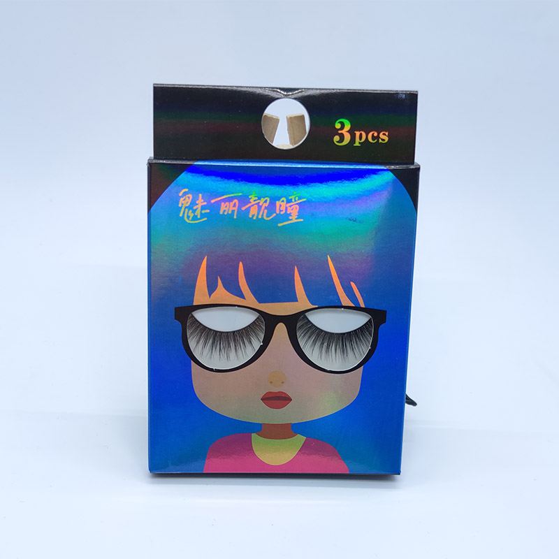 Naturligt udseende Wispy Lashes 3D Øjenvipper 3 Multi-Pack blødt bomuldsbånd